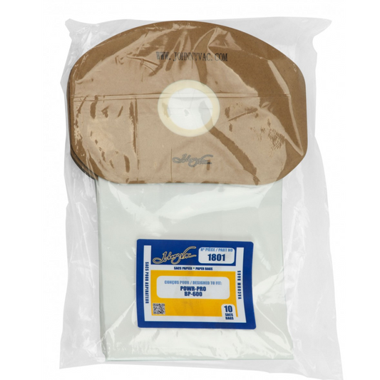 Sac en papier pour aspirateur Powr-Pro BP-600 - SC412- paquet de 10 sacs