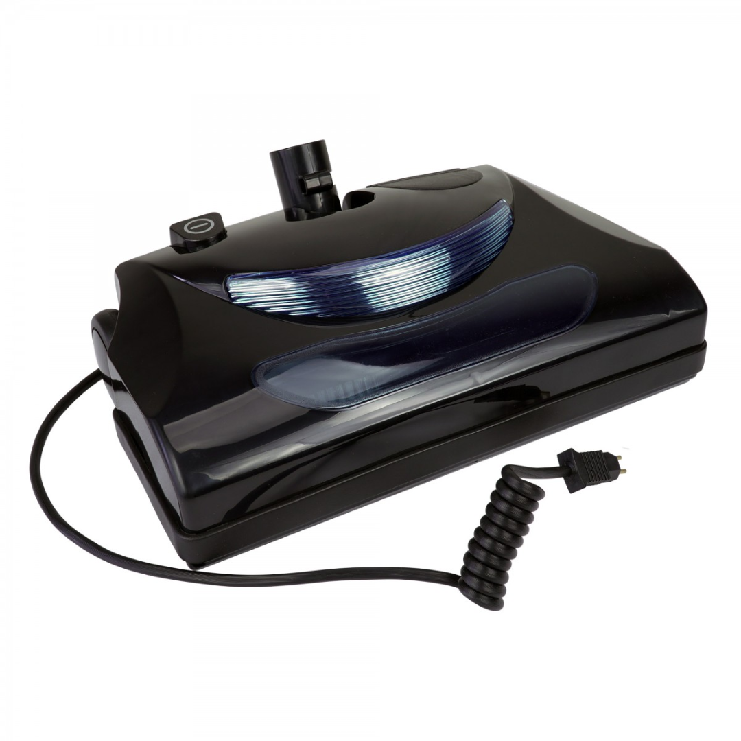 Balai électrique - largeur de 30,5 cm (12") - noir - courroie dentelée - lumière frontale - rouleau-brosse en métal - bande de poils remplaçable - Johnny Vac PN11BK