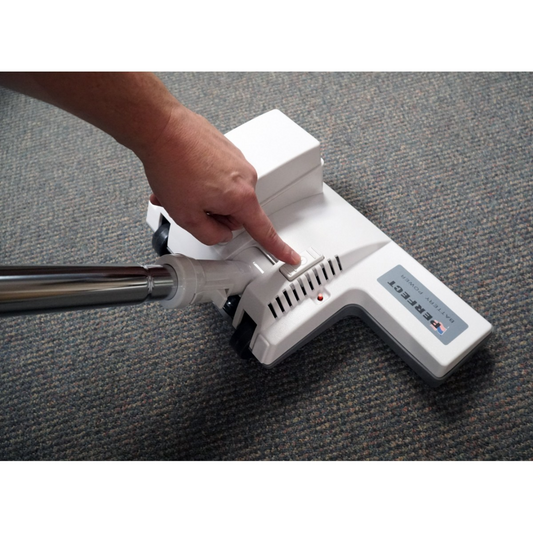 Balai électrique - largeur de 30,5 cm (12") - blanc - courroie en V - sans-fil avec chargeur - rouleau-brosse en bois - Perfect PN1BW