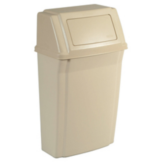 Poubelle Murale Slim Jim Beige 57L UN 15 Gallons