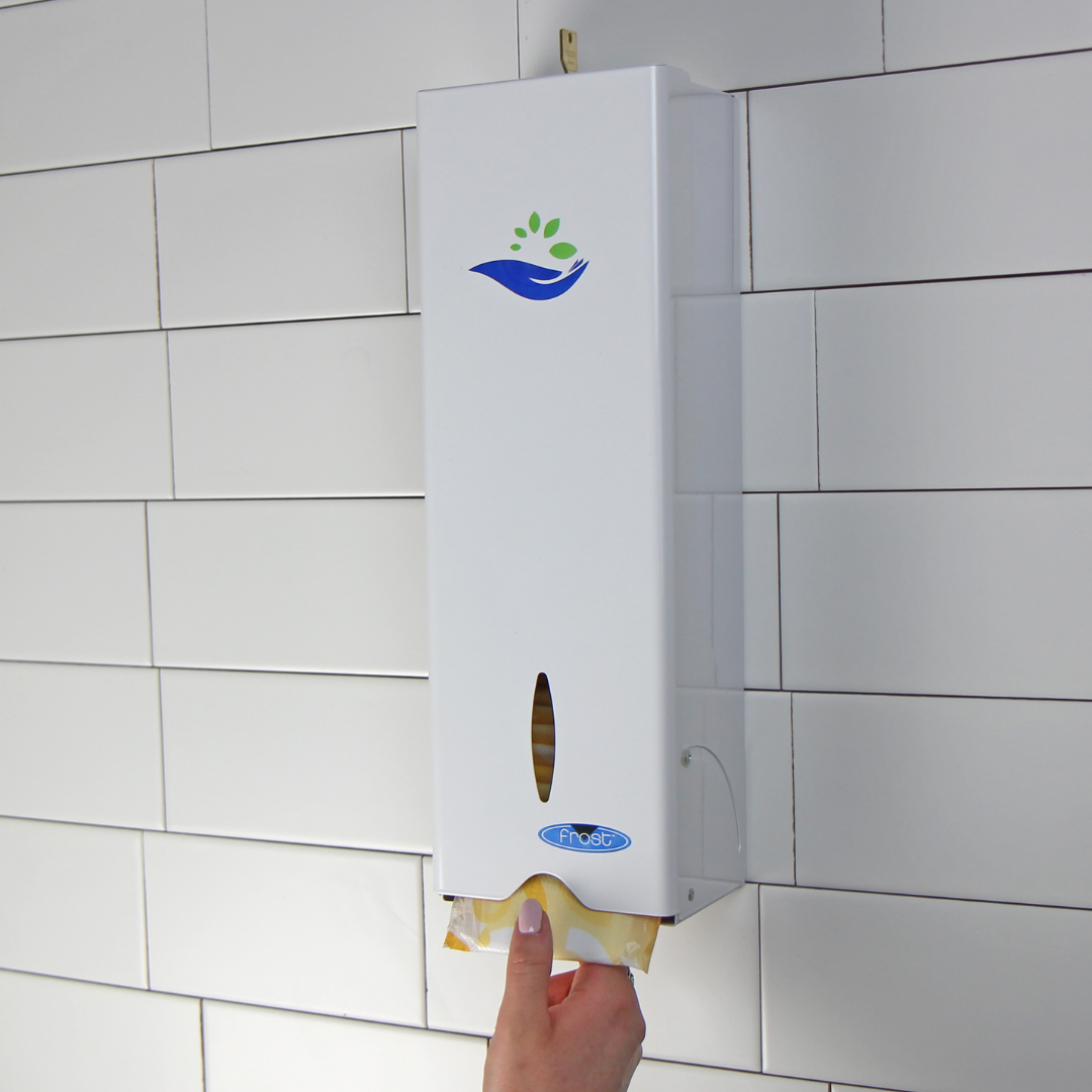 Distributeur de serviettes hygiéniques pour commerce – montage en surface