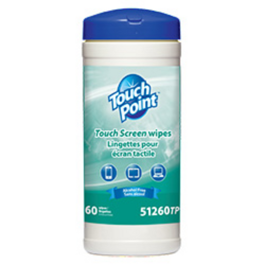 Lingettes Pour Écran Boîte Portable 6.7"X6.7" 60F/Un Touchpoint (56200)