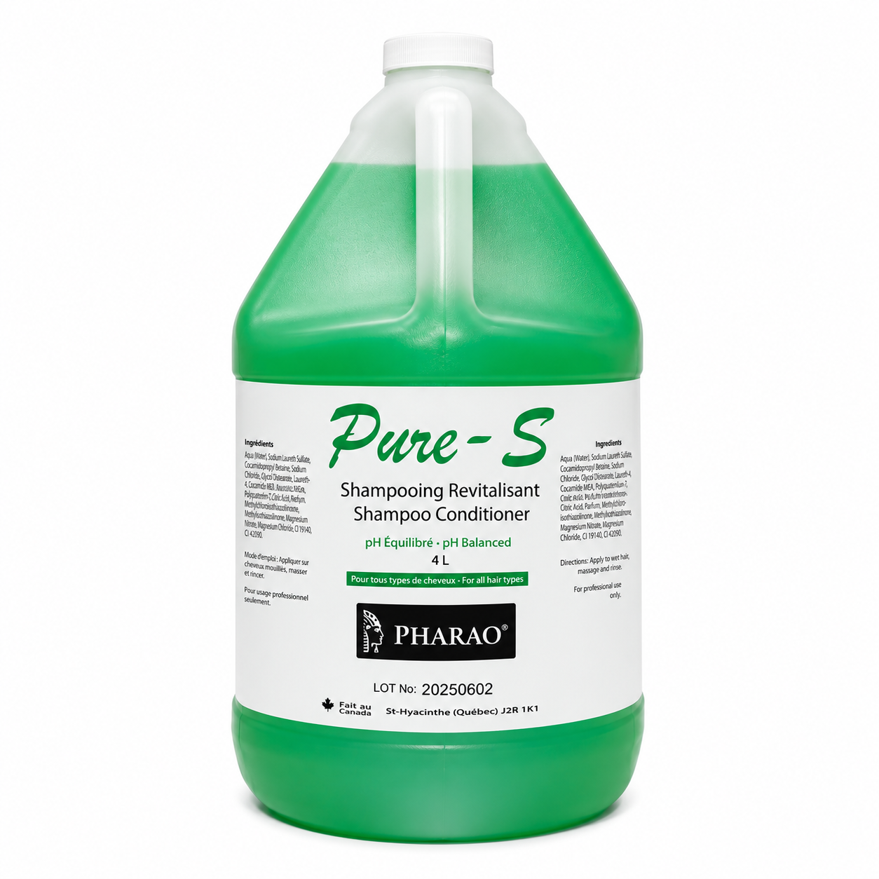 Shampooing et Revitalisant "PURE-S" 4L