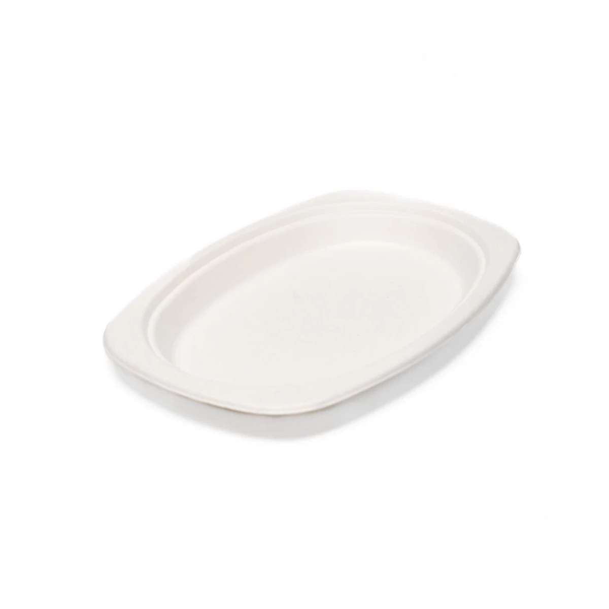 Assiette En Bagasse Ovale 7"X9" - 500/Boite