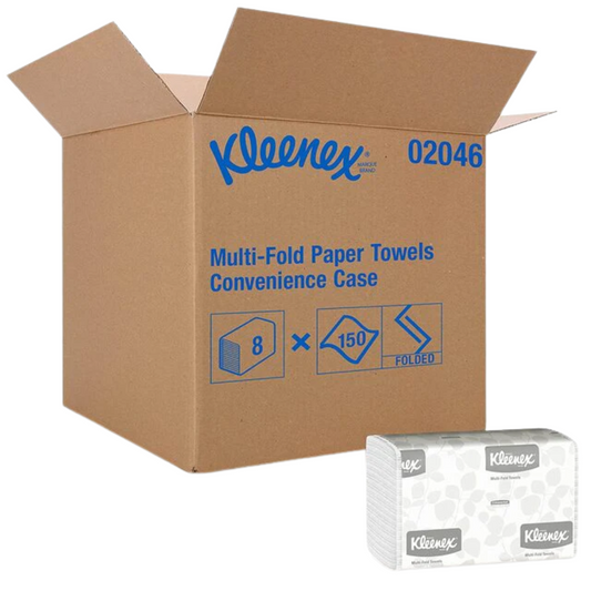 Essuie-mains blanc - Kimberly-Clark 02046 (Caisse de 8)