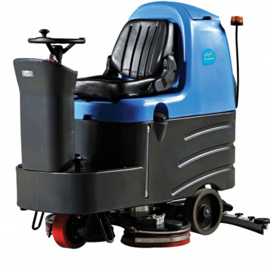 Autorécureuse autoportée Johnny Vac JVC110RIDERN - 34" (864 mm) de largeur de nettoyage - autonomie moyenne de 3h. - batterie et chargeur inclus