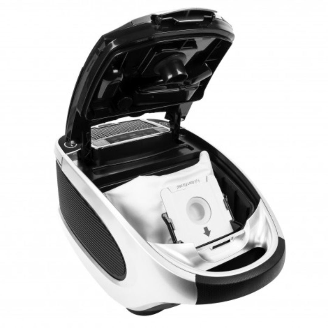 Aspirateur-chariot - avec brosse combinée pour tapis et planchers - 1300W - 11 ampères - blanc et noir
