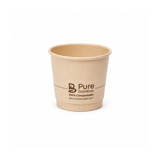 Verre chaud double paroi 4oz Pure Bamboo - 500/Caisse