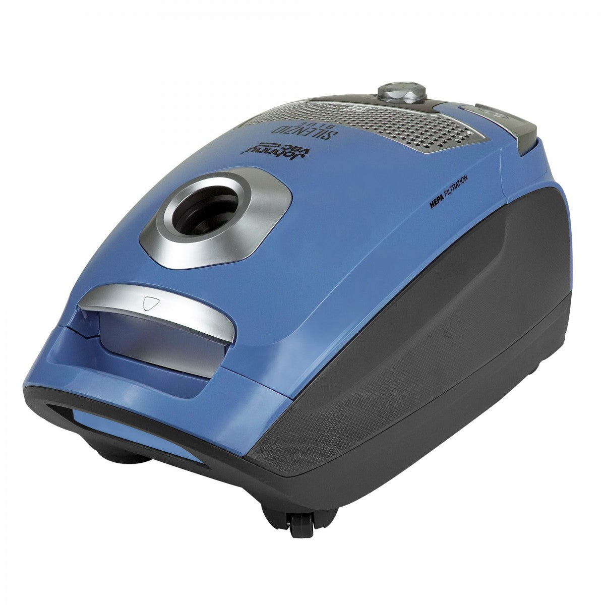 Aspirateur chariot - Johnny Vac Silenzio BLEU - filtration HEPA - sac HEPA - balai à air turbo Wessel-Werk - manchon télescopique - ensemble de brosses