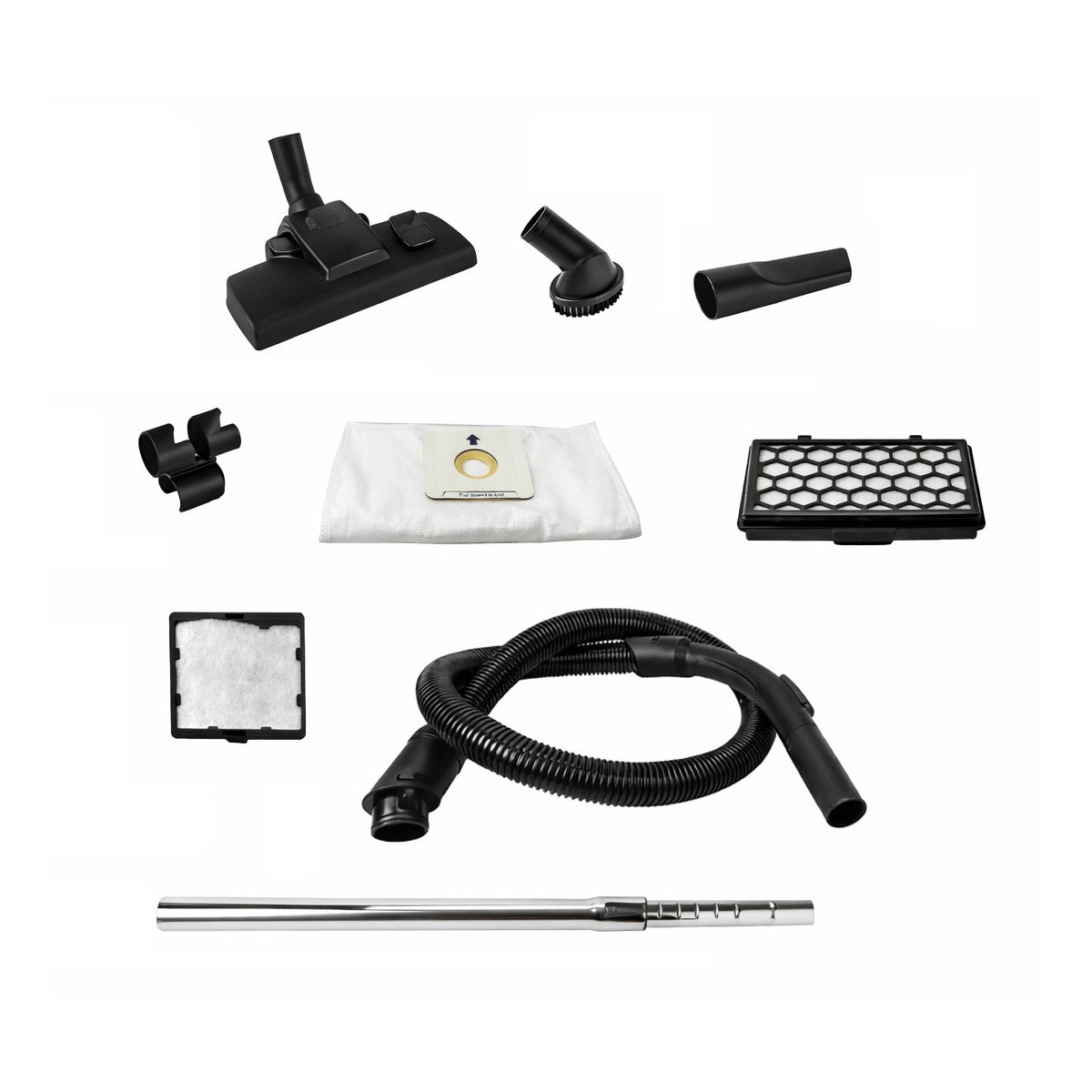 Aspirateur chariot - Johnny Vac Silenzio BLEU - filtration HEPA - sac HEPA - balai à air turbo Wessel-Werk - manchon télescopique - ensemble de brosses