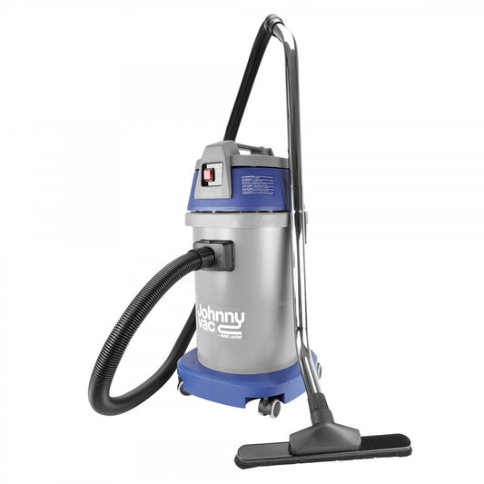 Aspirateur commercial sec et humide - capacité de 25 L (8 gal) - boyau 2,5 m (8'') - manchons en métal - brosses et accessoires inclus - hauteur 74 cm (29") - réservoir 33 cm (13") - base 41 cm (16") - Ghibli AS27