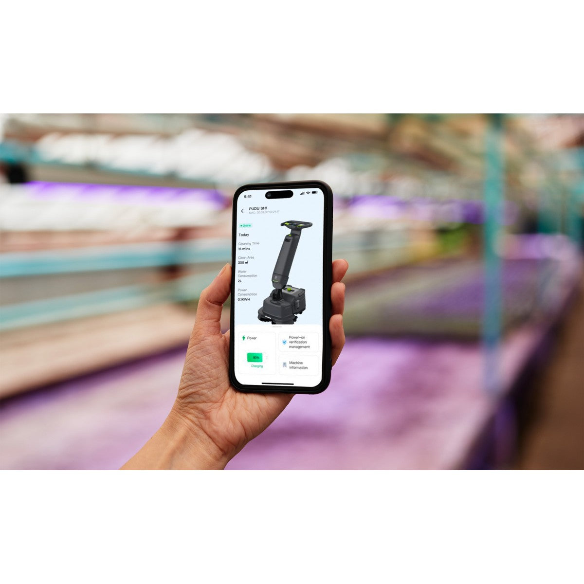 Autolaveuse Verticale Intelligente PUDU SH1 — Sans Fil