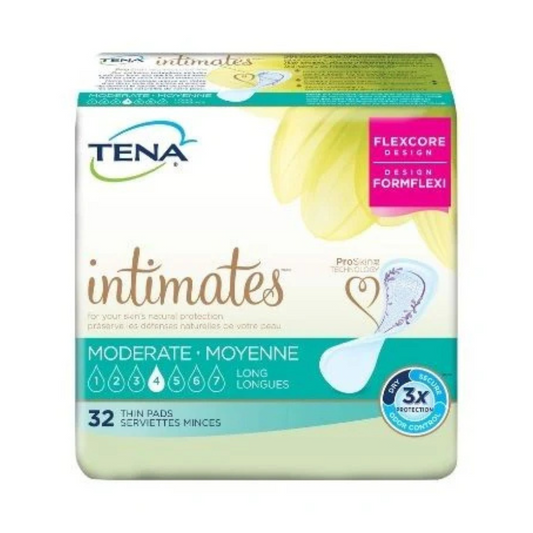Serviettes minces modérées TENA Intimates, longues