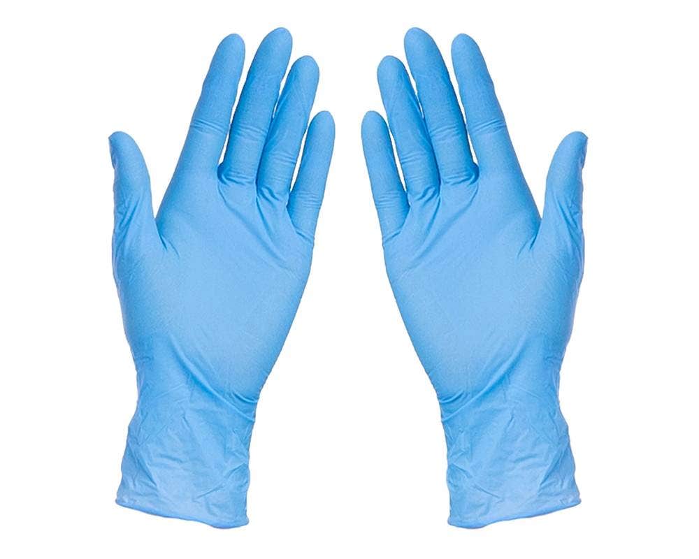 Gants de nitrile bleu 1 boîte de 100