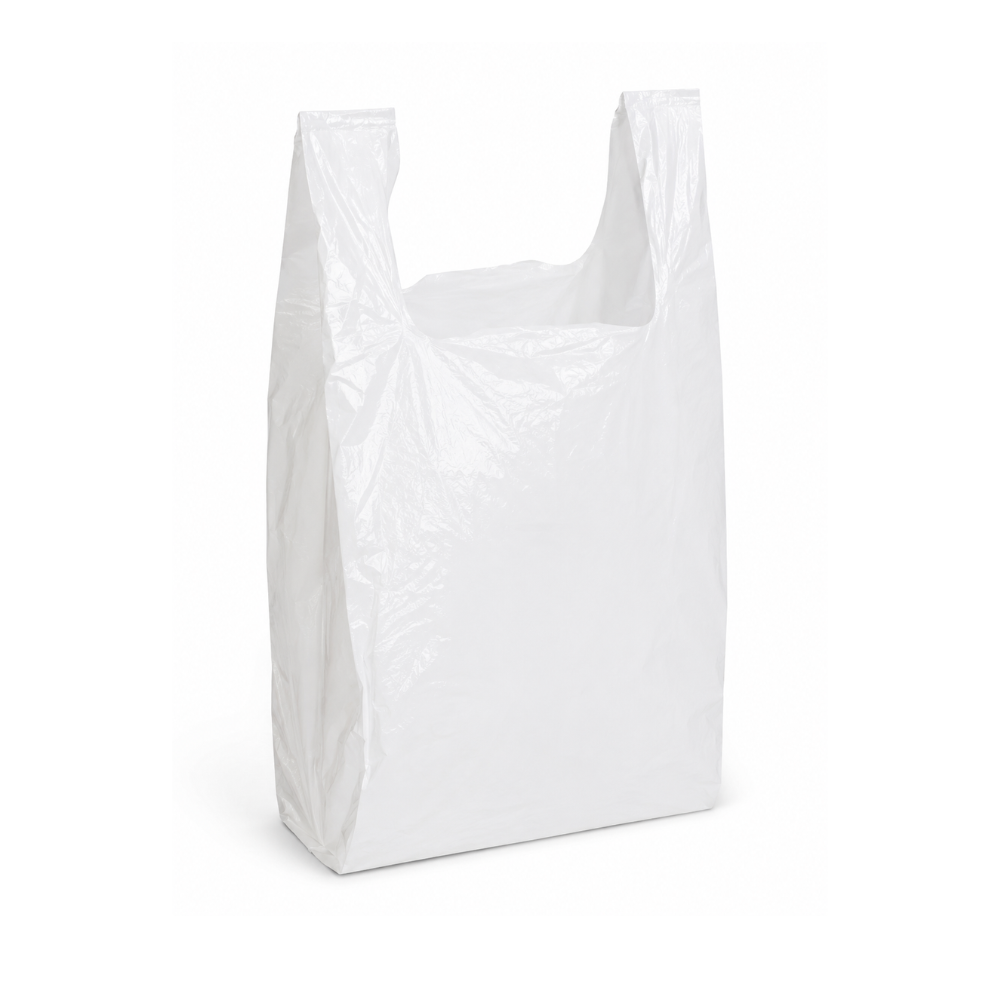 Sacs de plastique Blanc Bretelles S-4