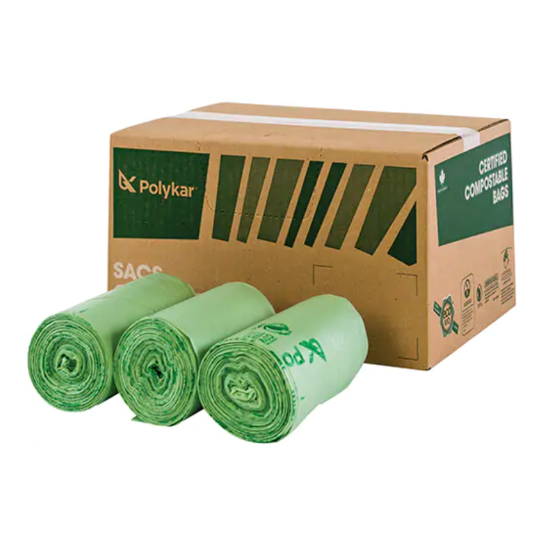 Sacs à ordures compostables 30x39 150/caisse