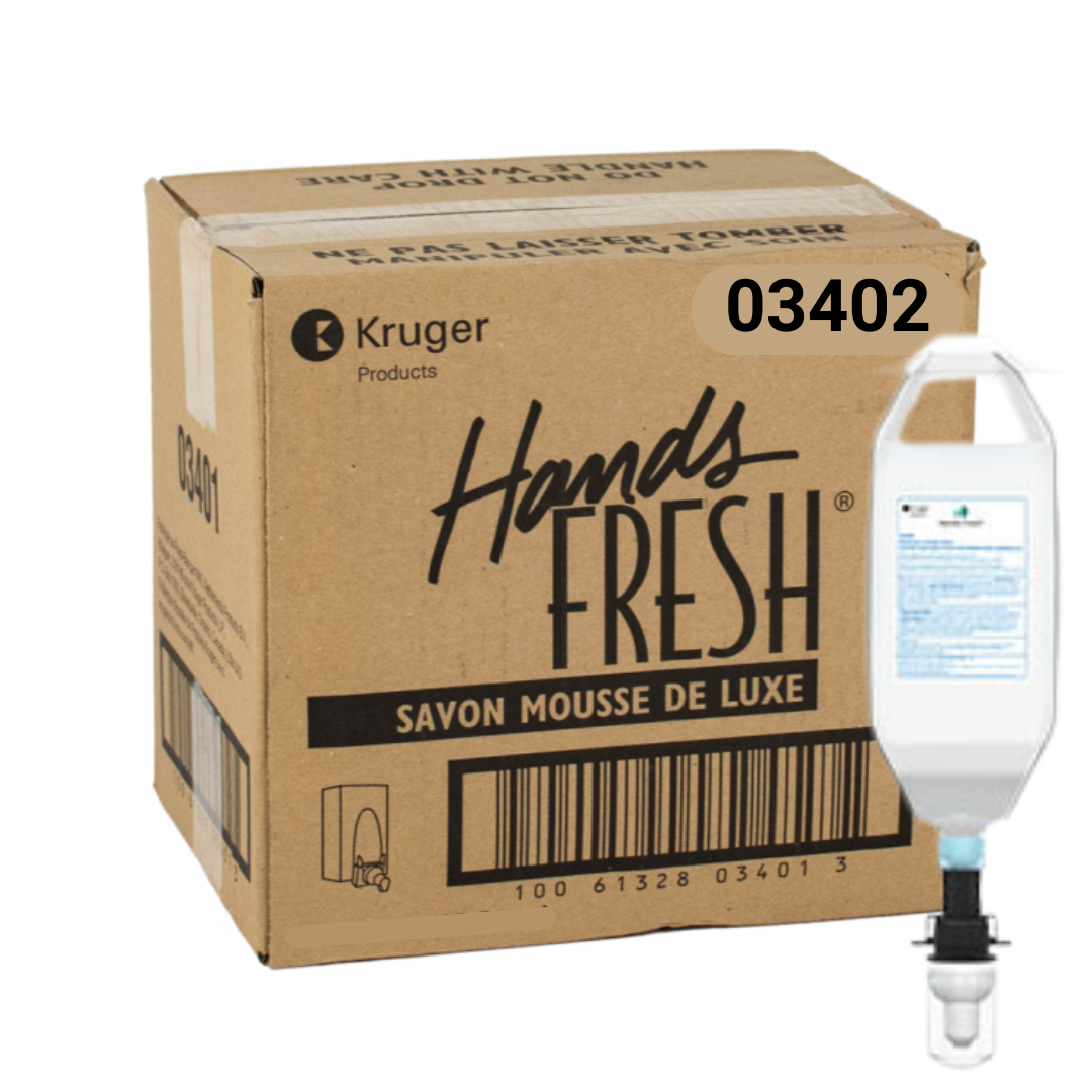 Savon mousse Hands Fresh Kruger *CAISSE* 6 X 1L