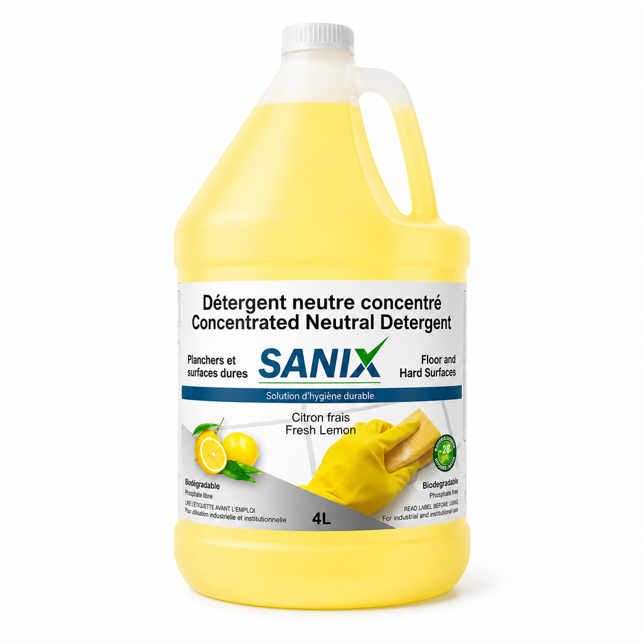 Sanix Nettoyant Neutre Citron-Lime 1 Pour 100 4L