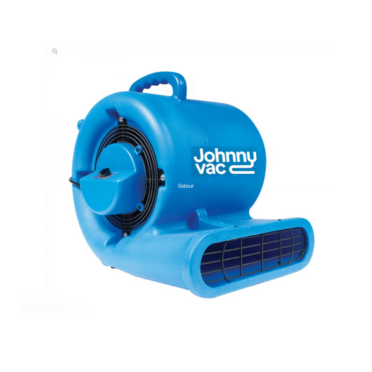 Ventilateur / souffleur / séchoir de plancher portatif - Johnny Vac - diamètre du ventilateur 9,5" (24 cm) - 3 vitesses - avec poignée - bleu