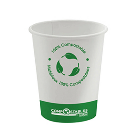 Verre compostable breuvage chaud 8OZ 1000/CS