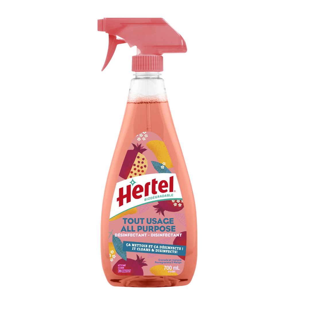 Nettoyant désinfectant Tout-Usage Hertel, 700 ml*CAISSE de 12 - sanichoix