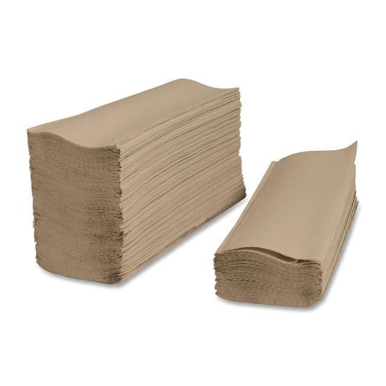 Papier à main plis simple Brun, 4000 feuilles/bte - sanichoix